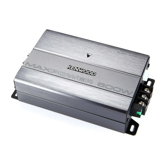Kenwood KAC-M3001 Compact Digital Car/ATV/Marine Mono SubAmplifier, 600W, Class D Weather-Resistant Powersports Audio Monoblock Subwoofer Amp, 4 Ohm, 200 W RMS x 1 at 4 ohms (300 W RMS x 1 at 2 ohms)