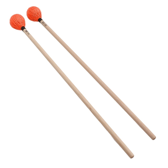 Yarn Head Marimba Mallets,1 Pair Marimba Mallets Medium Hard Mallets Marimba Malletswith Maple Handle Enhanced Durability