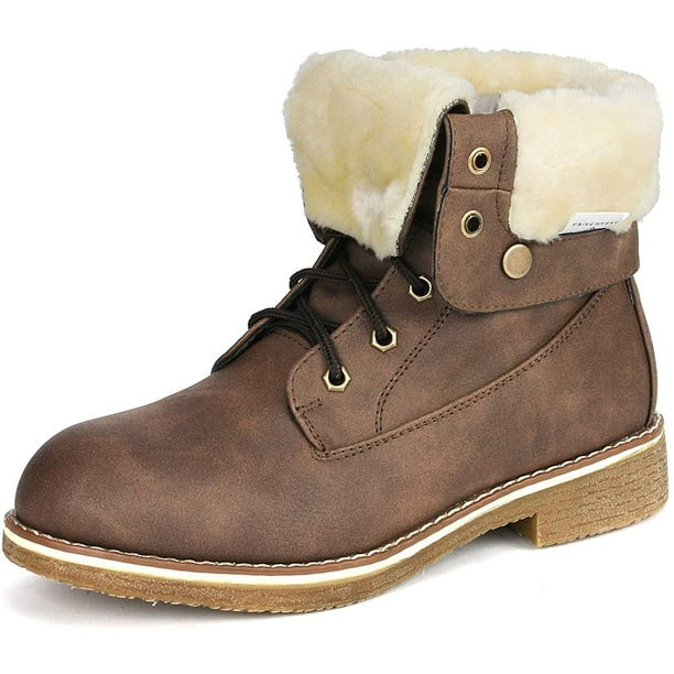 Dream Pairs Dream Pairs Womens Warm Winter Montreal Faux Fur Ankle