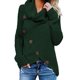 thumbnail image 1 of Suéter De Punto De Otoño Para Mujer, Abrigo Cálido Suelto De Cuello Alto Sólido (Verde Oscuro L) Tmvgtek Mujer, 1 of 4