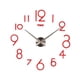 thumbnail image 2 of Reloj De Pared DIY Sin Marco Reloj De Pared 3D Grande Decoración De Pared Relojes Para Sala De Dormitorio Oficina rojo Colco Etiqueta engomada del reloj de pared 3D, 2 of 6