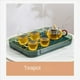 thumbnail image 4 of 4X Bandeja de Drenaje de Doble Capa,Bandeja de Té,Bandeja de Frutas,Bandeja Simple para Sala de Estar,Verde y Transparente, 4 of 4