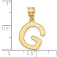 thumbnail image 4 of 14k Yellow Gold Slanted Design Bubble Letter G Initial Pendant, 4 of 4