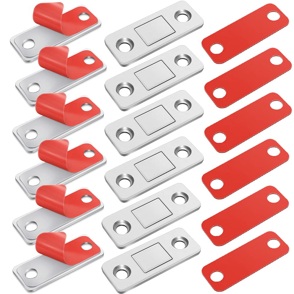 6 Pack Door Catch, Ultra Thin Stainless Steel Door