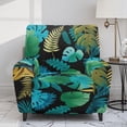 thumbnail image 2 of Jiueut Tropical Monstera Leaf Palm Leaf Pattern Recliner Cover, Stretchable Recliner Chair Covers Dustproof 1 Seat Couch Sofa Cover for Pet Hair Protection, 2 of 7