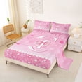 thumbnail image 2 of Castle Fairy Pink Glitter Letter C Full Size Sheets 4-Piece for Girls,Princess Pearl Bow Bed Sheets, 2 of 6