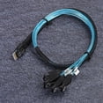 thumbnail image 1 of Filfeel SFF-8654 To 4 X Data Transmission Cable, MINI SAS 38p 12Gbps Connecting Line, Multi-Lane Mini SAS Host Internal Cable For Server, Hard Disk, Computer, Host, 1 of 8
