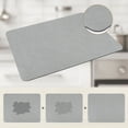 thumbnail image 5 of Large Diatomaceous Stone Dish Drying Mat, Quick Dry Kitchen Drying Mat for Countertop Dishes, and Utensils Grass Gray 19.7*15.7 inch, 5 of 7