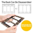thumbnail image 4 of Yayeee Rocker Switch Wall Plate 3-Gang 6.5"x4.6" Home Decorative Outlet Cover, Beige Geometric, 4 of 6