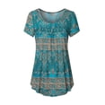 thumbnail image 4 of maytalsory T-shirt pour Femmes à Col Rond à Manches Courtes Haut Robe Imprimée T-shirt,, 4 of 6