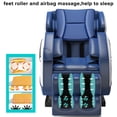 thumbnail image 6 of Real Relax Massage Chair, Full Body Recliner with Zero Gravity Chair, Air Pressure, Bluetooth, Heat and Foot Roller Included, Blue, 6 of 7