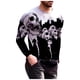 thumbnail image 5 of De Camiseta de manga larga informal con estampado 3D de la serie Halloween para hombre, 5 of 5