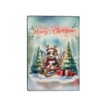 thumbnail image 2 of Merry Christmas Santa Reindeer Antlers Miniature American Shepherd Sleigh Xmas Winter Holiday Travel Passport Wallet MAS Dog Lover Gifts PU Leather Passport Holder Cover - 00023, 2 of 5
