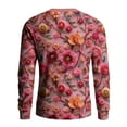 thumbnail image 5 of yuCgh Men's Long Sleeve Ribbed Pullover with Valentine's Day Pattern, Round Neck Casual Knit Sweater, Festive Design Comfort Fit Soft Fabric,Watermelon Red M, 5 of 7