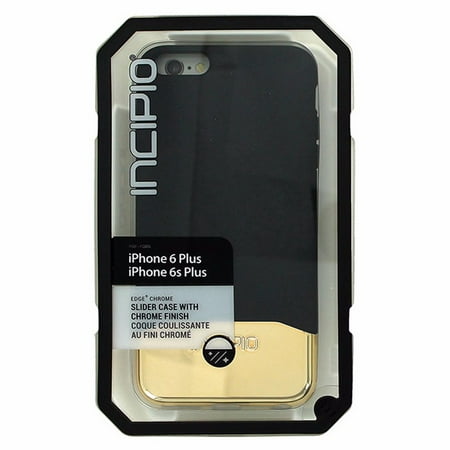 - Incipio EDGE Chrome - Back cover for cell phone - Plextonium - black, gold - for Apple iPhone 6 Plus, 6s Plus