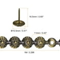 thumbnail image 2 of Uxcell 3Pack 1Meter Flower Upholstery Tacks Strips Trim Sofa Decorative Nails, Bronze, 2 of 5