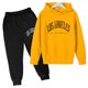 thumbnail image 2 of Gibobby Conjunto con capucha para niño Casual Manga Larga Sudadera Con Capucha Sudadera Chándal Jogger Pantalones De Chándal Unisex 2 PC Conjunto De Chándal(Amarillo,3-4 Años), 2 of 3