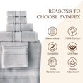 thumbnail image 5 of Evimpex Solid 6-piece Towel Set, 100% Cotton Premium Soft Bathroom Towels, 5 of 5