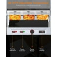 thumbnail image 4 of Garvee 9 Pans Commercial Food Warmer, 72 QT, with Lockable Wheels 1500W/110V, Silver, 4 of 6