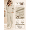 thumbnail image 4 of DOKOTOO Sweatsuits for Women 2 Piece Outfits Half Zip Sweatshirt Wide Leg Sweatpant Tracksuit Matching Set Women Clothing, 4 of 9