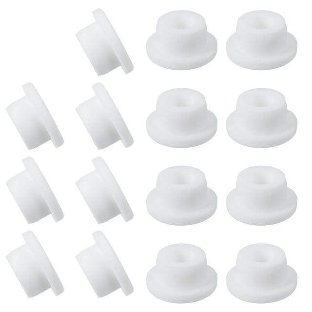 Uxcell 15 Pcs Tapón de Silicona en Forma de T, Diámetro 19 mm/0.75 Pulgadas, Tapón de Silicona Impermeable Reutilizable, Tapón Redondo de Sellado para Equipos de Tuberías, Blanco