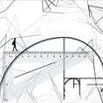 thumbnail image 2 of 6PCS Transparent Math Set Plastic Rulers Set Protractors Triangle Measuring Tool, 2 of 8