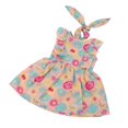 thumbnail image 1 of Vestido Sin Mangas Floral Hairband Traje Para Muñeca De 18 Pulgadas Amarillo Zulema Traje de muñecas vestido de tela, 1 of 6