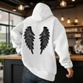 thumbnail image 1 of MHFRRA Sudadera con Capucha Informal con Estampado de Ángel de Invierno, Forro Suave y Bolsillo Frontal para Exteriores, Ropa de Calle A La Moda Blanco, 1 of 3