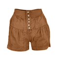 thumbnail image 5 of Women's Cotton Shorts Jeans Shorts Denim Washed Women Pants Ripped Hole Slim Short Women'S Jeans,Brown Women's Shorts S, 5 of 8