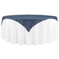 thumbnail image 1 of 1 Pc, Faux Burlap Table Overlay Topper 72"X72" Square - Navy Blue For Wedding & Event Decor, 1 of 1