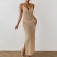 thumbnail image 5 of Women's Summer V Neck Dresses Hollow Out Lace Spaghetti Strap Sundress Cover-up Cut-out Woven Beach Holiday Dress, 5 of 7