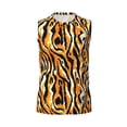 thumbnail image 6 of Lsque Zebra Print Men's Cotton Blend Sleeveless Muscle Shirts (S-3XL)- Moisture Wicking, Odor Protection, UPF 30+,X-Large, 6 of 8