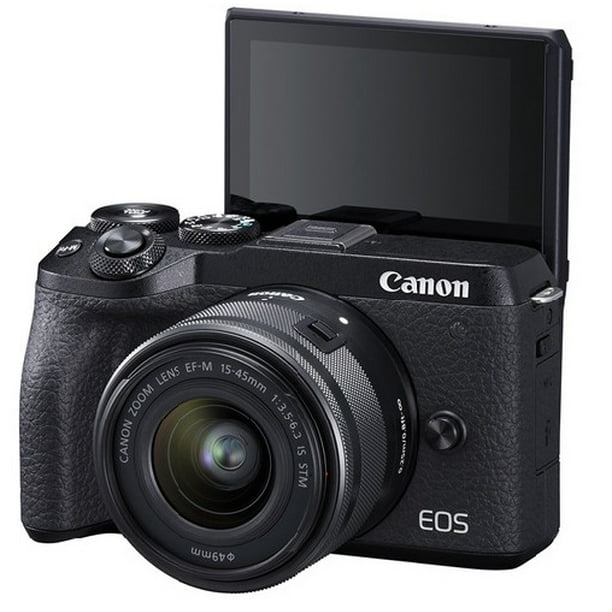 ■ほぼ新品■CANON EOS M6 Mark II ブラック Canon EOS M6 Mark II Mirrorless Digital Camera + 15-45mm Lens