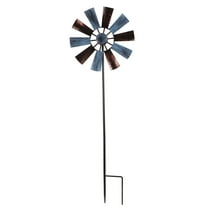 Outdoor Ornaments Wrought Iron Metal Windmill Unique Garden Decor Baby
