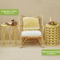 thumbnail image 6 of Y&M Set of 3 Nesting 18" Metal Round Garden Stools 18" Yellow (3 Count), 6 of 6