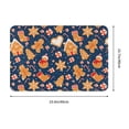 thumbnail image 3 of Salouo Gingerbread Delights Pattern Outdoor Indoor Sturdy Doormats 16’’×24’’, Anti Fatigue Soft Flannel Thick Door Mat,Non-Slip Rectangle Rug Cushion, 3 of 7