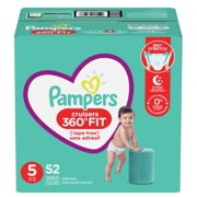 Pampers Cruisers 360 Fit Diapers, Active Comfort, Size 5, 52 ct