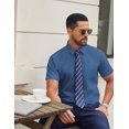 thumbnail image 2 of COOFANDY Men's Polka Dot Business Shirts Short Sleeve Button Up Shirt Summer Business Casual Shirts, 2 of 6
