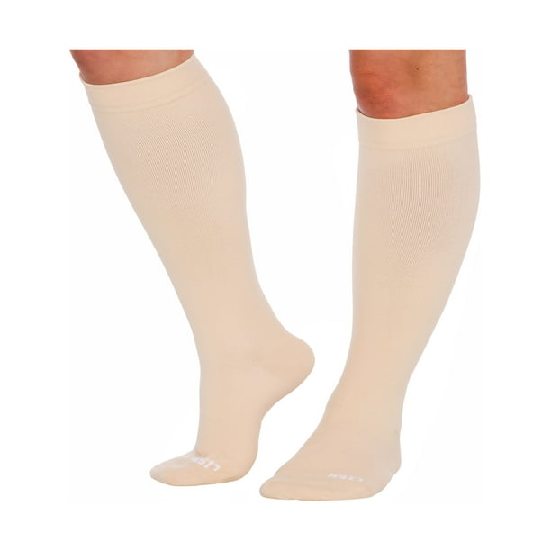 LISH Plain Jane Wide Calf Plus Size 2030 mmHg Knee High Firm