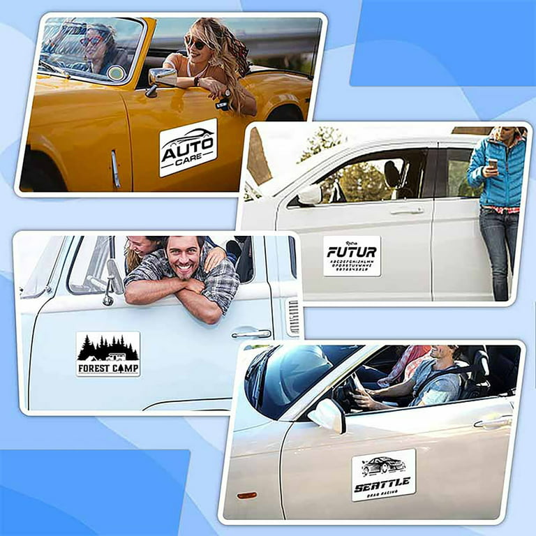  Blank Magnets (2 Pack) – Rounded Corners Blank Car Magnet Set –  Perfect USA-Made Magnet for Car to Advertise Business, Cover Company Logo  (for HOA), Prevent Car Scratches & Dents (Extra