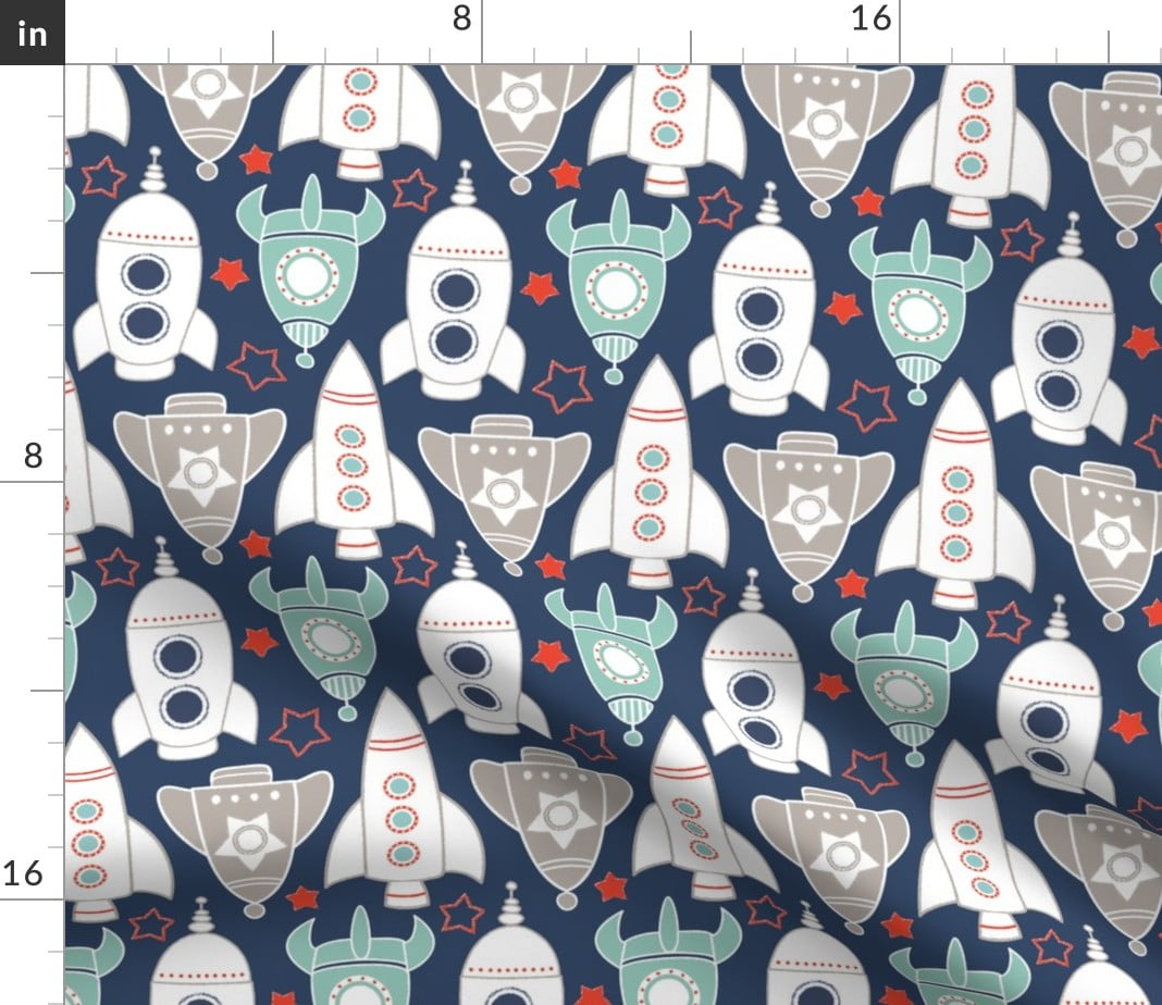 rocketship fabric