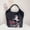 Black Ballet Rabbit, variant on Japanese-style homemade eco-friendly shopping bag, nylon fabric embroidered floral tote bag, personalized and versatile nylon shopping bag