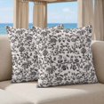 thumbnail image 5 of Pillow Covers 18x18 Set of 2, Farmhouse Black Square Throw Pillow Covers for Couch/Sofa/Living Room, Vintage Flower Leaf Botanical Plant Decorative Soft Pillowcases for Couch Throw Pillows, 5 of 9