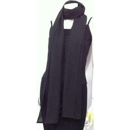 Long Full Size Scarf Black Summer Accessory Wrap Affordable Gift New