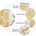 thumbnail image 3 of Extra Long Shower Curtain 72x96 Inch, Yellow Coral Shower Curtain Waterproof Bathroom Decor, Coastal Summer Ocean Nautical Sea Fabric Bath Curtain Set Accessories with Hooks, 3 of 7