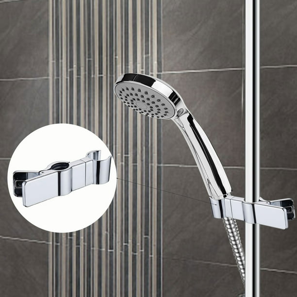 Soporte de Barra de Ducha Ajustable, Universal 22-25MM O.D, Soporte de Barra para Repuesto de Barra Deslizante, Soporte de Brazo de Ducha No Perforante, Manga Deslizante, Base Fija de Mano, Cabezal de