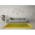 thumbnail image 3 of Ahgly Company Indoor Square Oriental Yellow Traditional Area Rugs, 8' Square, 3 of 4
