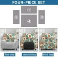 thumbnail image 6 of FKELYI Recliner Slipcover Stretchy Reclining Chair Cover with Pocket Art Boho Flower Leaf Print Non-Slip Sofa Couch Covers 4 Pcs Furniture Protective Covers, 6 of 7