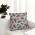 thumbnail image 5 of Wukai Watermelon Premium Polyester Fleece Pillow Covers with Hidden Zipper Closure,Luxuriously Soft and Durable-18"x18", 5 of 7