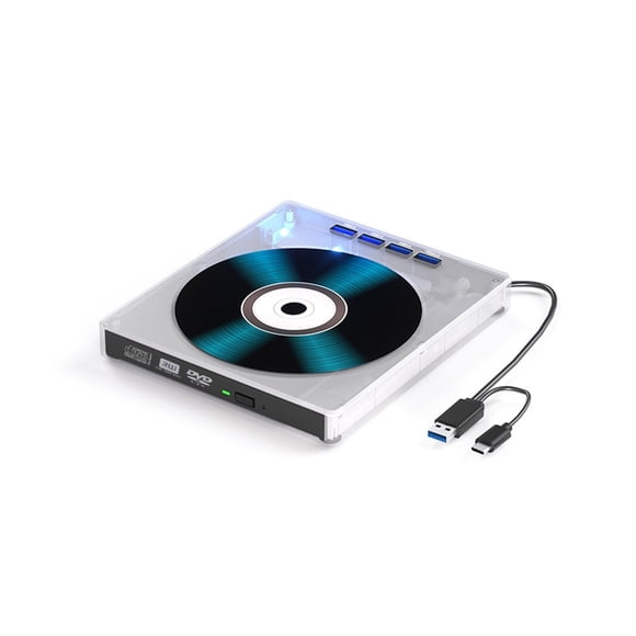 Portable USB 3.0 External CD DVD Drive for Laptop Burning and Playback Lightweight Design